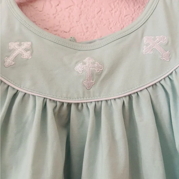 Light Blue White Cross Dress - Picture 4 of 4